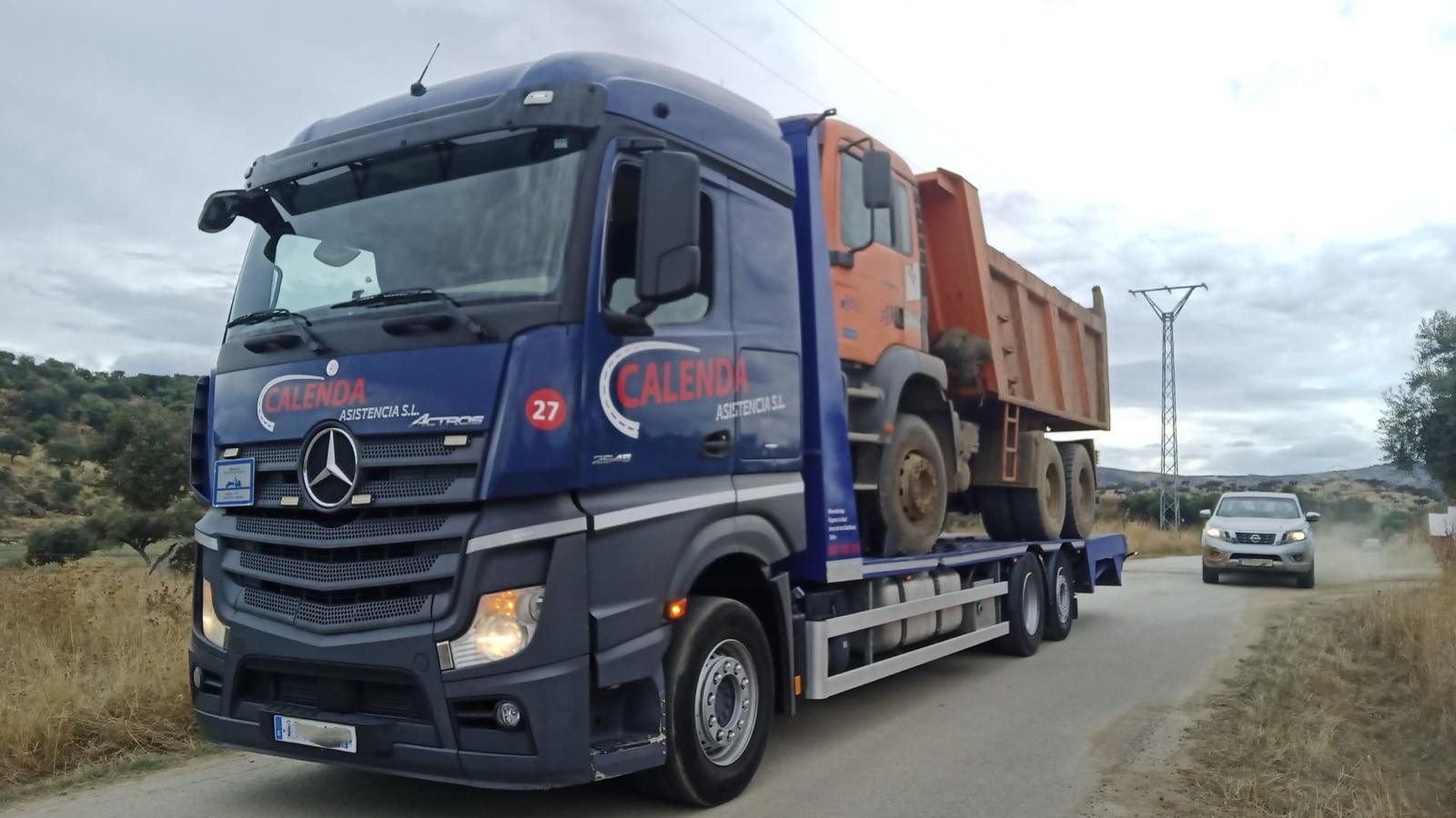 Cabina de camión Calenda durante una intervención