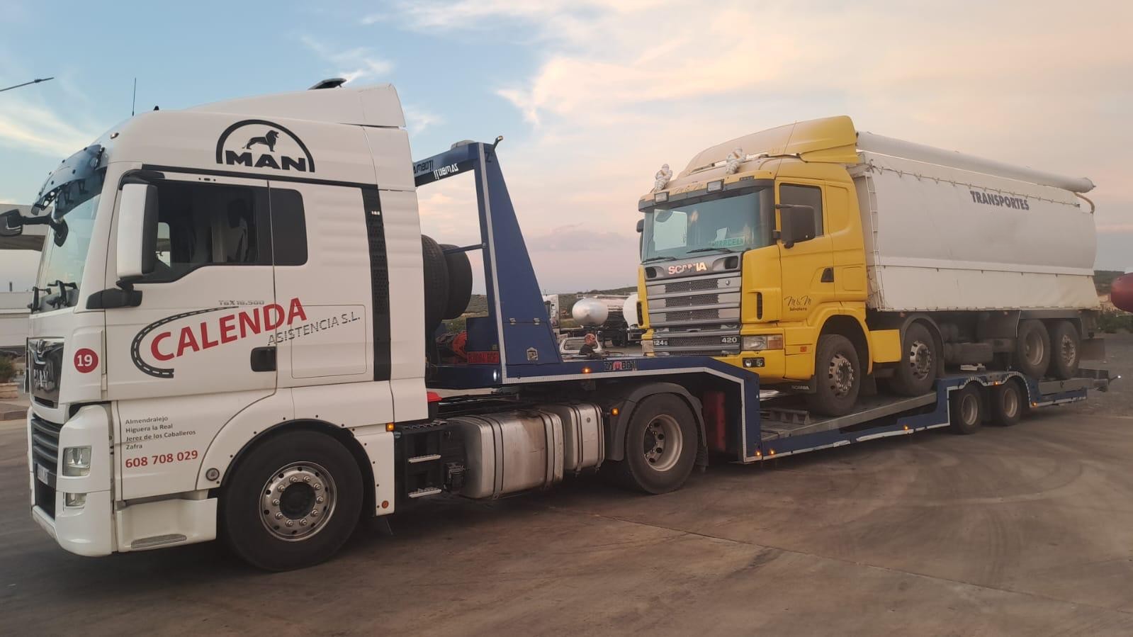 Cabeza tractora con remolque pesado